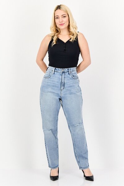 Silver Jeans Co. Women Plus Size Washed Stretchable Jeans, Blue