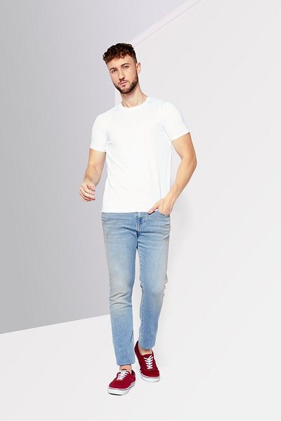 Cerruti 1881 Men Round Neck Short Sleeve Brand Logo T-Shirts, White