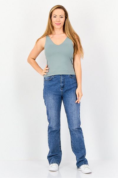 Bebe Women V Neck Sleeveless Solid Tank Top, Light Olive