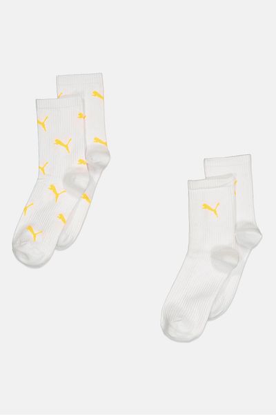 Puma Women 2 Pairs Brand Logo Classic Socks, Multicolor