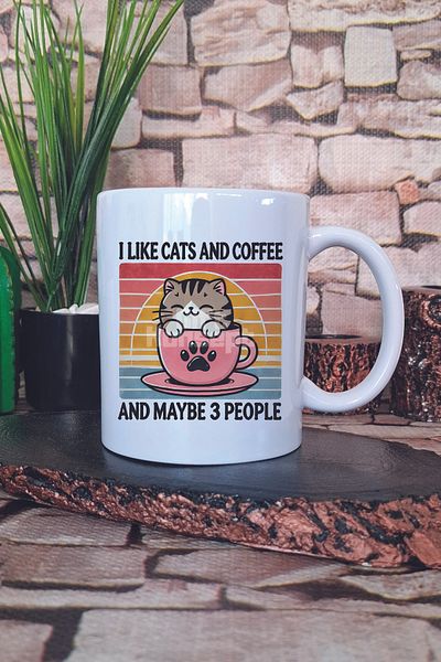 giftkonsept Cat Funny Joke Humorous Cat Lover Cat Owner Gift Printed Tea Coffee Presentation Mug Cup