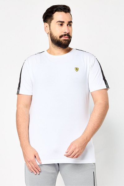 Scuderia Ferrari Men Sportswear Fit Short Sleeve Outdoor T-shirt, White