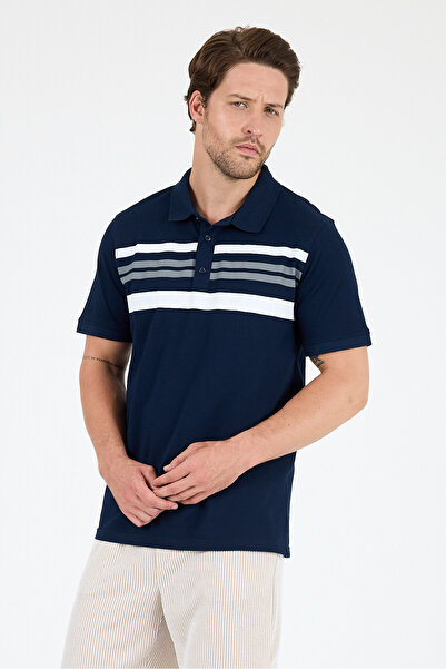 Rodi Men's Polo Neck Short Sleeve T-Shirt – 95% Cotton 5% Elastane – Flexible, Stylish and Comfortable Men's T-Shirt 0035