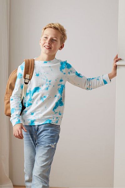 Tchibo Kids Boy Tie Dye Sweatshirt, White