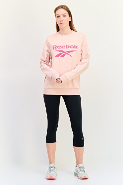 Reebok Women Sportswear Fit Long Sleeve Outdoor Sweatshirt, Pink