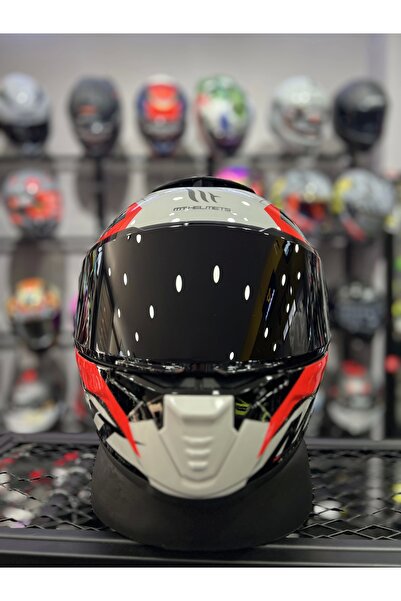 MT THUNDER 4 VALIANT MAVI BEYAZ (ŞEFFAF VİZÖRLÜ)