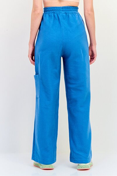 Reebok Women Sportswear Fit Drawstring Outdoor Sweatpants, Blue