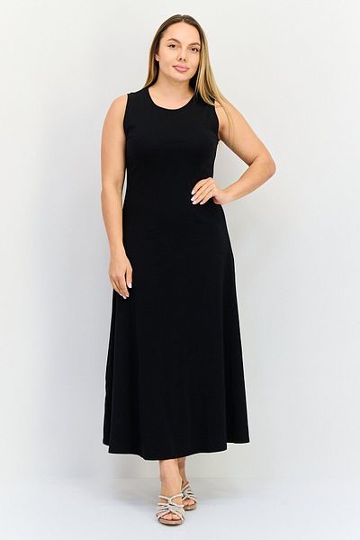 Bebe Women Solid Midi Dress, Black