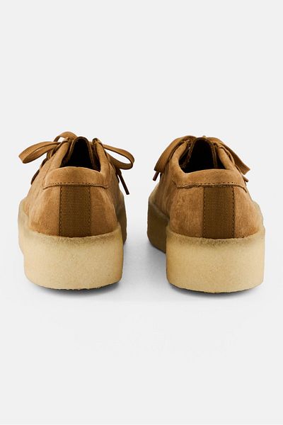 CLARKS Women Standard Wallabee Cup Lace Up Casual Shoes, Tan