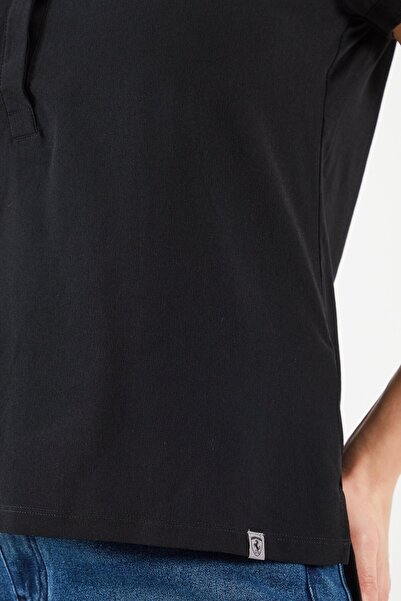 Scuderia Ferrari Women Sportswear Fit Short Sleeve Outdoor Top, Black