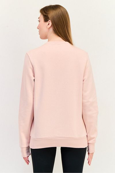 Reebok Women Sportswear Fit Long Sleeve Outdoor Sweatshirt, Pink
