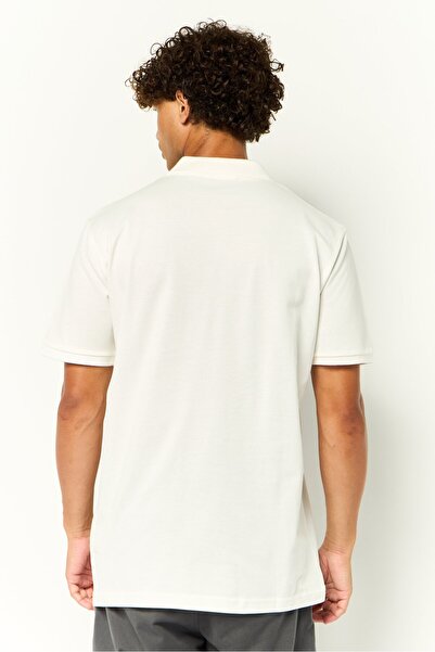 John Richmond Men Regular Fit Brand Logo Short Sleeve Polo Shirt, White