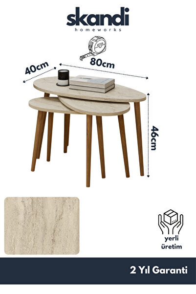 Skandi homeworks Spline 3'lü Zigon Sehpa