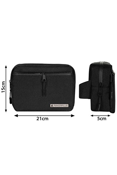 Rakerplus Black Unisex Minimal 21X15X5 cm Waist and Chest Bag