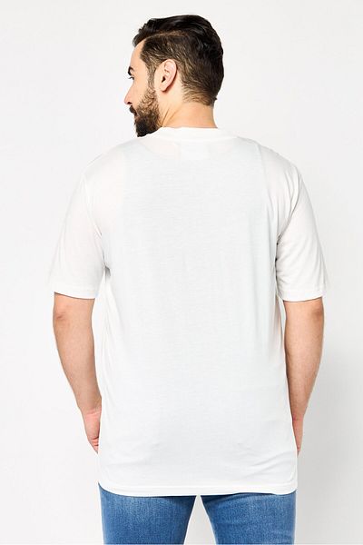 John Richmond Men Crew Neck Short Sleeve Brand Logo T Shirt, White