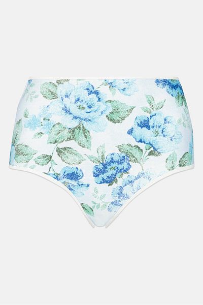 aerie Women High Rise Floral Print Bikini Bottom, Multicolor