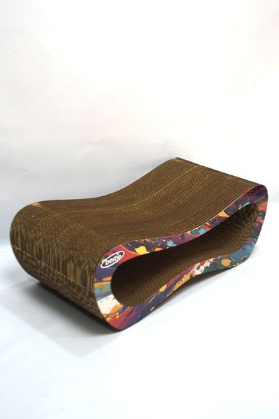 Bestie Cat Scratching Sofa Cardboard Cat Scratching Horizontal Scratching- Medium (51X24X17 cm)