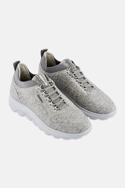 Geox Women Spherica Slip On Casual Shoes, Light Grey