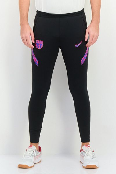 Nike Men Slim Fit FC Barcelona Football Track Pants, Black