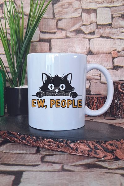 giftkonsept Cat Funny Sleepy Humorous Cat Lover Cat Owner Sleepy Gift Printed Mug Cup