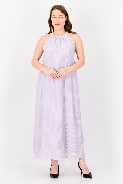 Bebe Women Textured Maxi Dress, Light Violet