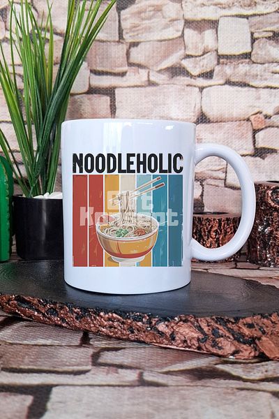 giftkonsept Noodleholic Printed Ramen Lover Japanese Cuisine Anime Gift Printed Tea Coffee Presentation Mug Cup
