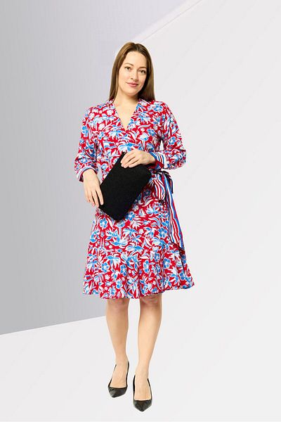 Tommy Hilfiger Women Floral Print Mini Dress, Multicolor