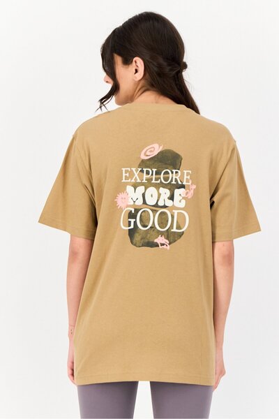 Puma Women Relaxed Fit Short Sleeves Outdoor T-Shirt, Brown