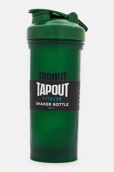 Tapout Fitness Shaker Bottle 1000ml, Dark Green