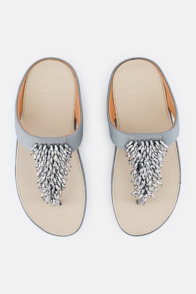 Fitflop Women Slip On Sandal, Light Grey
