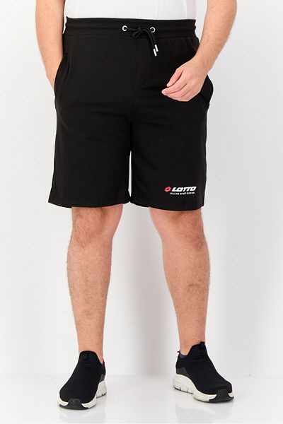 Lotto Men Sportswear Fit Drawstring Outdoor Shorts, Black