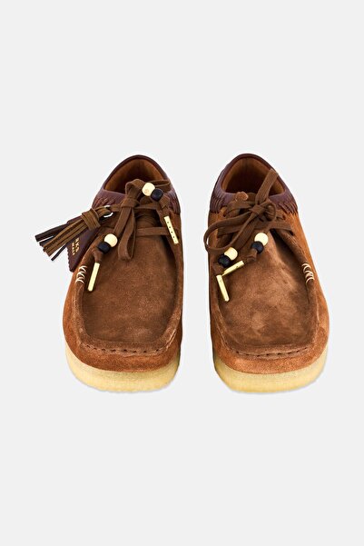 CLARKS Men Wallabee Standard Fit Slip On Casual Shoes, Dark Tan