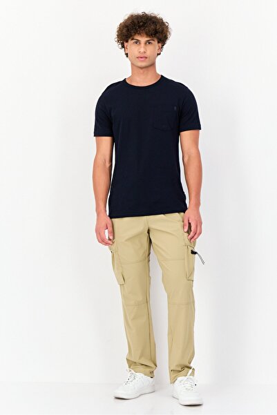 CELIO Men Regular Fit Solid Cargo Pants, Khaki