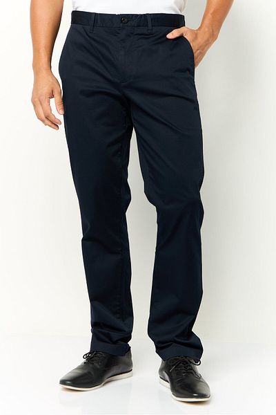 Tommy Hilfiger Men Straight Leg Solid Chino Pants, Navy