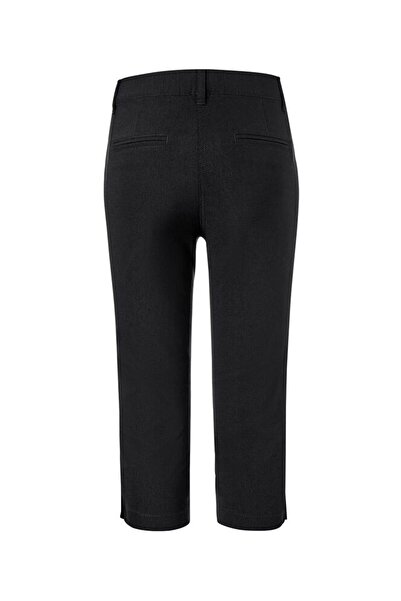 Tchibo Women Slim Fit Solid 3/4 Pants, Black