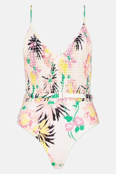 Scotch & Soda Women Ruched One Piece Swimsuit, Multicolor
