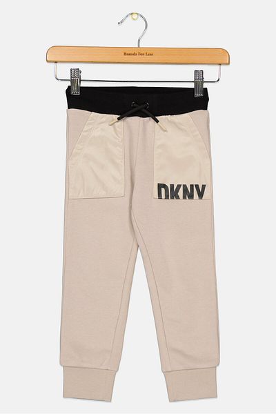 Dkny Toddlers Boy Brand Logo Pant, Beige