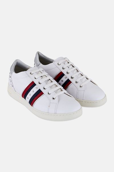 Geox Women Lace Up Casual Shoes, White