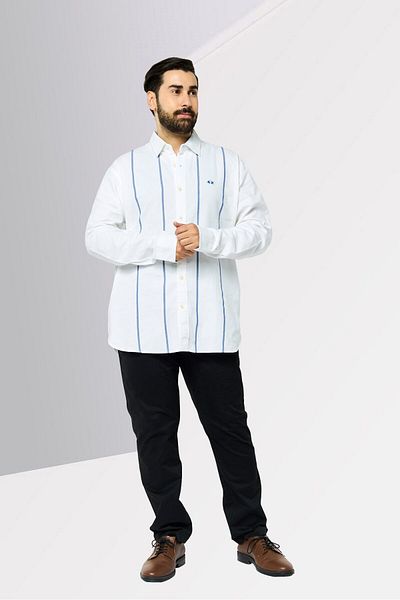 La Martina Men Tailored Fit Long Sleeves Stripe Casual Shirt, Multicolor