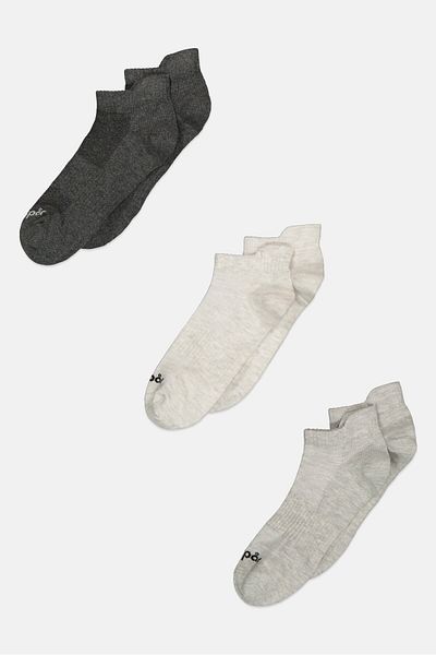 Algspar Men 3 Pairs Brand Logo Ankle Socks, Multicolor