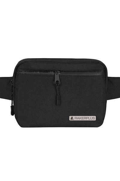Rakerplus Black Unisex Minimal 21X15X5 cm Waist and Chest Bag
