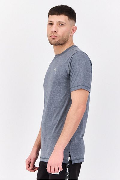 Puma Men Regular Fit Short Sleeve Training T-Shirt, Heather Grey