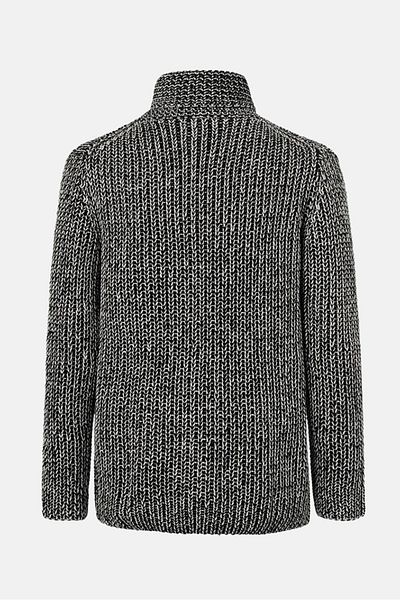 Tchibo Men Turtle Neck Long Sleeve Knitted Jumper, Black Combo
