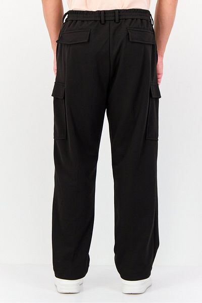 CELIO Men Regular Fit Solid Cargo Pants, Black