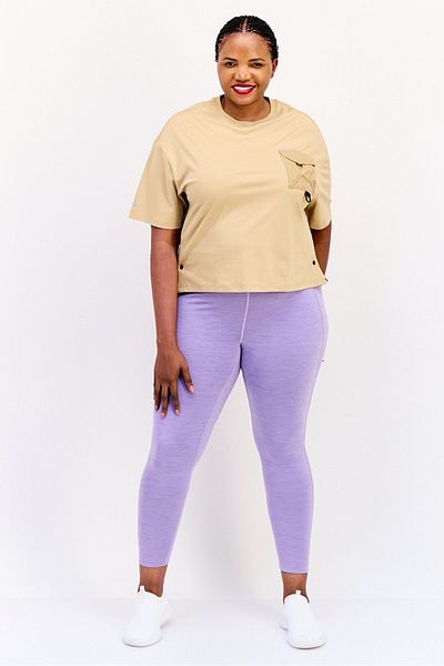 Giordano Women G Motion Short Sleeves Outdoors T-Shirts, Tan