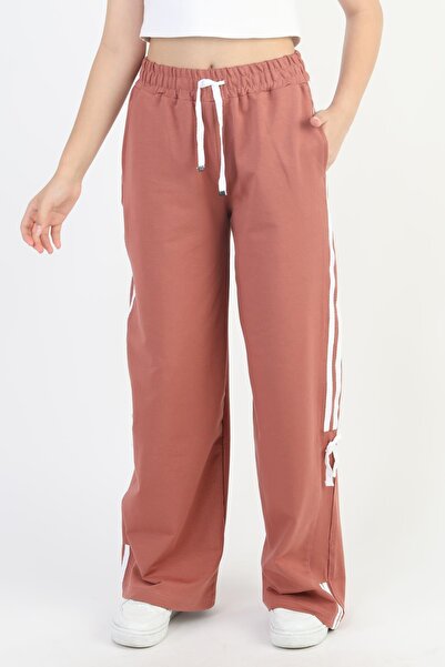 ASYAKİDS CLUB Κοριτσίστικο παντελόνι από βαμβακερό χτενισμένο χαλαρό κομμένο ...