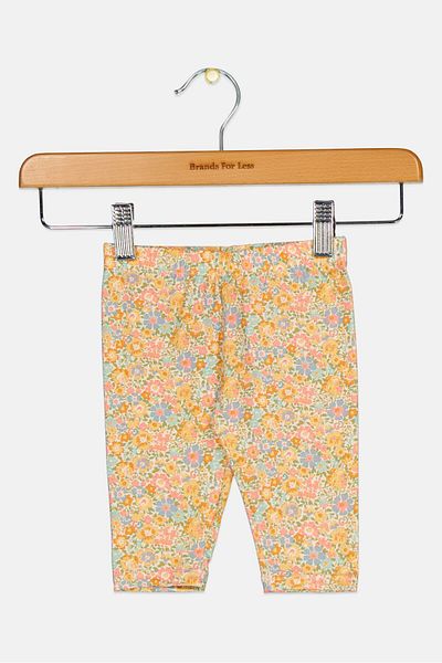 Gucci Toddlers Girl Allover Print Pull On Leggings, Multicolor