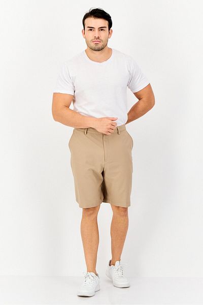 Greg Norman Men Solid Chino Shorts, Tan