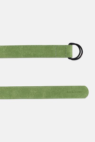 GAZZARRİNİ Men Leather Belt, Green