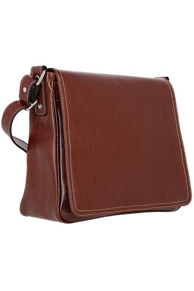 Magazinul de genti Women's genuine leather bag, model 137, Cognac brown
